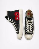 Converse Comme Des Garcons x Chuck Taylor All Star Hi 'Play' Sneakers | Black | Men's Size 6.5
