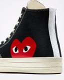 Converse Comme Des Garcons x Chuck Taylor All Star Hi 'Play' Sneakers | Black | Men's Size 7.5