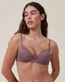 Cotton On Body - Women's Purple Bras - Everyday Lace T-Shirt Bra - Size 14B at The Iconic