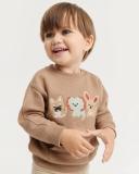 Country Road Boys Organically Grown Australian Animal Sweat Latte in Size 3-6 Months | 100% Cotton