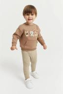 Country Road Boys Organically Grown Australian Animal Sweat Latte in Size 3-6 Months | 100% Cotton