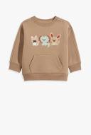 Country Road Boys Organically Grown Australian Animal Sweat Latte in Size 6-12 Months | 100% Cotton