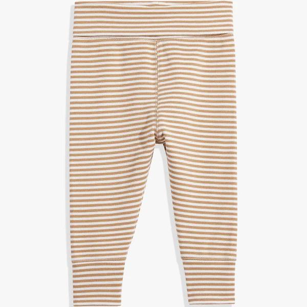 Country Road Boys Organically Grown Cotton Stripe Soft Pants Camel Stripe in Size 6-12 Months