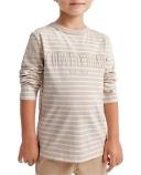 Country Road Boys Verified Australian Long Sleeve Heritage T-Shirt Sand Strp Marsh in Size 3 | 100% Cotton