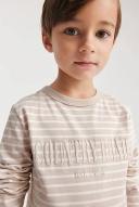 Country Road Boys Verified Australian Long Sleeve Heritage T-Shirt Sand Strp Marsh in Size 5 | 100% Cotton