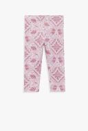 Country Road Girls Organically Grown Cotton Blend Stamp Print Legging Faded Pink in Size 3-6 Months