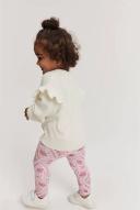 Country Road Girls Organically Grown Cotton Blend Stamp Print Legging Faded Pink in Size 3-6 Months