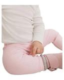 Country Road Girls Organically Grown Cotton Solid Rib Legging Light Pink in Size 12-18 Months