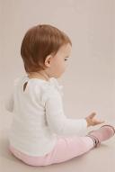 Country Road Girls Organically Grown Cotton Solid Rib Legging Light Pink in Size 12-18 Months