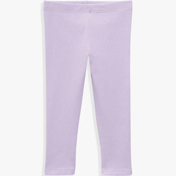 Country Road Girls Organically Grown Cotton Solid Rib Legging Soft Lilac in Size 6-12 Months