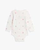 Country Road Girls Organically Grown Heritage Long Sleeve Bodysuit Metallic Spot Marsh in Size 6-12 Months | 100% Cotton