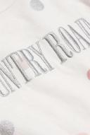 Country Road Girls Organically Grown Heritage Long Sleeve Bodysuit Metallic Spot Marsh in Size 6-12 Months | 100% Cotton