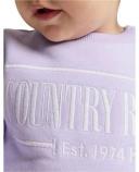 Country Road Girls Verified Australian Heritage Sweat Soft Lilac in Size 12-18 Months | 100% Cotton