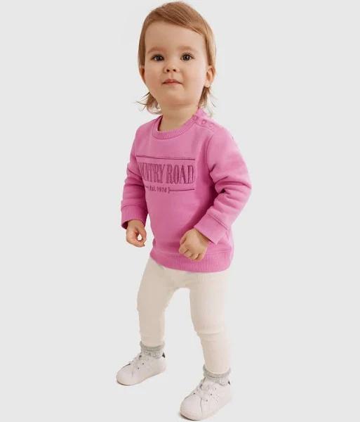 Country Road Verified Australian Heritage Sweat Mtlc Fuchsia in Size 12-18 Months | 100% Cotton