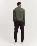 Country Road Verified Australian Merino Half Zip Knit Medium Pine Green Melange AU526119