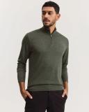 Country Road Verified Australian Merino Half Zip Knit XX-Large Pine Green Melange AU526122