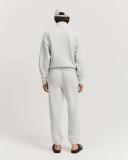 Country Road Women's Australian Full Zip Sweat Top Light Grey Marle in Size 2XS | 100% Cotton