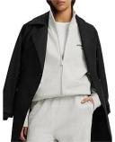 Country Road Women's Australian Full Zip Sweat Top Light Grey Marle in Size Large | 100% Cotton