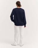 Country Road Women's Verified Australian Relaxed Fit Sweat Top Navy in Size Large | 100% Cotton