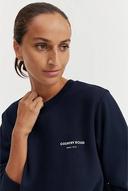 Country Road Women's Verified Australian Relaxed Fit Sweat Top Navy in Size Large | 100% Cotton
