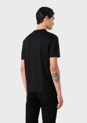 David Jones Emporio Armani Men's Regular Fit Barcode Logo T-Shirt in Black, Size 2XS