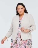 David Jones Estelle Thea Bow Sleeve Jacket in Nude, Size 18 AU