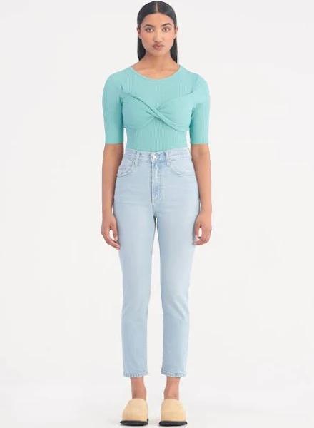 David Jones Nobody Denim Frankie High Rise Stretch Ankle Jean in Cooling Blue, Size 24 in