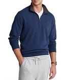 David Jones Polo Ralph Lauren Luxury Jersey Quarter-Zip Pullover in Spring Navy Heather, Size Small