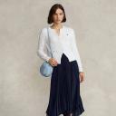 David Jones Polo Ralph Lauren Pleated Georgette Handkerchief Skirt in Navy, Size 14 US