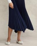 David Jones Polo Ralph Lauren Pleated Georgette Handkerchief Skirt in Navy, Size 14 US