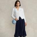 David Jones Polo Ralph Lauren Pleated Georgette Handkerchief Skirt in Navy, Size 16 US