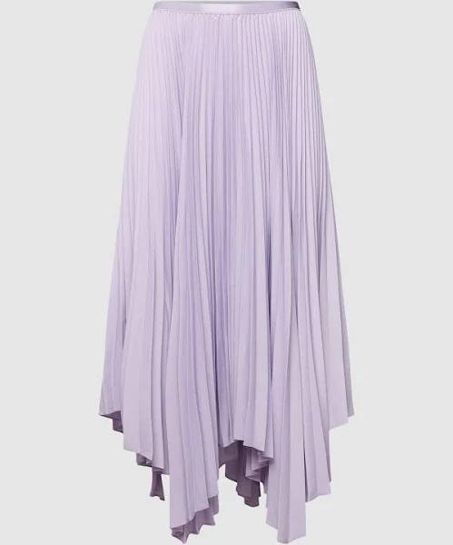 David Jones Polo Ralph Lauren Pleated Georgette Handkerchief Skirt in Purple, Size 10 US