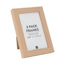 Design House Regent Photo Frame 3 Pack 4" x 6" - Oak