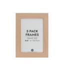 Design House Regent Photo Frame 3 Pack 4" x 6" - Oak