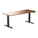 Desky Dual Bamboo Sit Stand Desk - Tiger Bamboo / 2000x750mm / Matte Black (Pre-Order Late July)