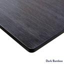 Desky Dual Bamboo Sit Stand Desk - Tiger Bamboo / 2000x750mm / Matte Black (Pre-Order Late July)