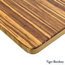 Desky Dual Bamboo Sit Stand Desk - Tiger Bamboo / 2000x750mm / Matte Black (Pre-Order Late July)