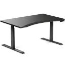 Desky Dual Hardwood Sit Stand Desk - Red Oak / Grey - 1800x750mm - AfterPay & zipPay Available