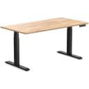 Desky Dual Hardwood Sit Stand Desk - Red Oak / Grey - 1800x750mm - AfterPay & zipPay Available