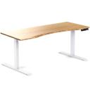 Desky Dual Hardwood Sit Stand Desk - Red Oak / Grey - 1800x750mm - AfterPay & zipPay Available