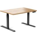 Desky Dual Hardwood Sit Stand Desk - Red Oak / Grey - 1800x750mm - AfterPay & zipPay Available