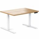 Desky Dual Hardwood Sit Stand Desk - Red Oak / Grey - 1800x750mm - AfterPay & zipPay Available