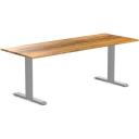 Desky Dual Hardwood Sit Stand Desk - Red Oak / Grey - 1800x750mm - AfterPay & zipPay Available
