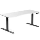 Desky Dual Hardwood Sit Stand Desk - Red Oak / Grey - 1800x750mm - AfterPay & zipPay Available