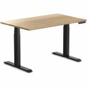 Desky Dual Hardwood Sit Stand Desk - Red Oak / Grey - 1800x750mm - AfterPay & zipPay Available