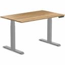 Desky Dual Hardwood Sit Stand Desk - Red Oak / Grey - 1800x750mm - AfterPay & zipPay Available