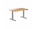 Desky Dual Hardwood Sit Stand Desk - Red Oak / Grey - 1800x750mm - AfterPay & zipPay Available
