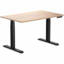 Desky Dual Hardwood Sit Stand Desk - Red Oak / Matte Black - 1500x750mm - AfterPay & zipPay Available
