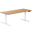 Desky Dual Hardwood Sit Stand Desk - Red Oak / Matte Black - 1800x750mm - AfterPay & zipPay Available