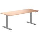 Desky Dual Hardwood Sit Stand Desk - Red Oak / Matte Black - 1800x750mm - AfterPay & zipPay Available